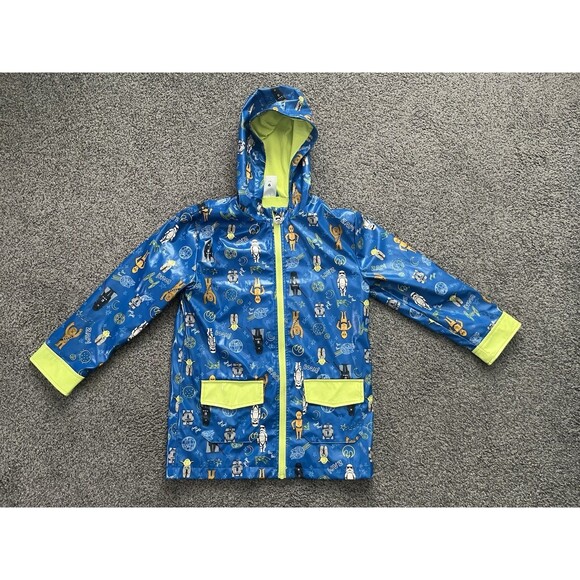 Star Wars Disney Store Rain Coat/Jacket Darth Vader/Chewbacca/R2D2/Yoda Sz 9/10 - Picture 1 of 6